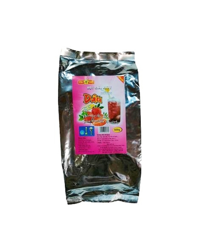 BỘT GIẢI KHÁT HƯƠNG DÂU TÚI 500G 