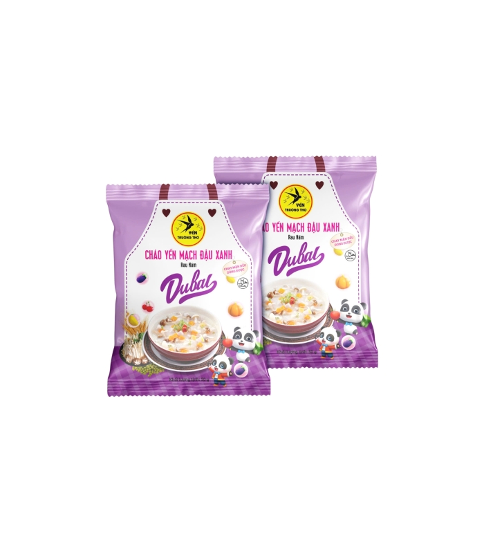 CHÁO YẾN MẠCH ĐẬU XANH RAU NẤM